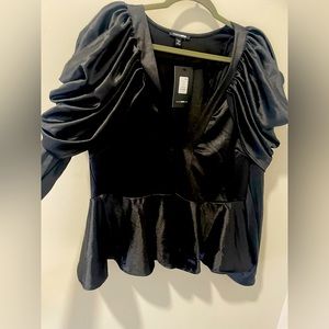 Satin Peplum Top